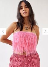 Urban Outfitters Cassie Faux Feather Tube Top Photo 0