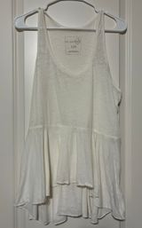 FP Cream White Tank Top High Low Size Large Photo 0