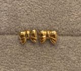 Gold Bow Earings Photo 0