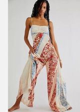 Free People Gianna Patchwork Jumpsuit size 2 Photo 0