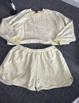 Wild Fable Yellow Striped sweat set  Photo 0