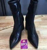 Steve Madden Valyant Women's 9M Black Leather Zipper Mid-Calf Pointed Toe Boots Photo 0