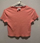 H&M Mauve Ribbed Crop Top Photo 0