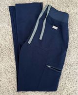 Figs Women’s High Waisted Yola Yoga Navy Blue Scrub Pants Photo 0