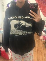 Aspen Colorado Brandy Melville Hoodie Black Christy Oversized Photo 0