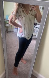 Lucky Brand White Embroidered Blouse Photo 0