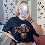 FCB Soccer Barcelona Crop Top Black Size M Photo 0