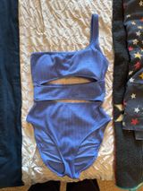 Aerie One-Piece Swimsuit Cut-Out Ribbed Photo 0