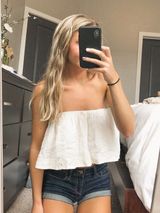 Off White Crop Top Photo 0