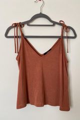 Forever 21 F21 Orange Semi-Cropped Tank Photo 0