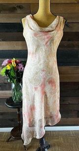 Alyn Paige 90s Vintage  Pink Asymmetrical Retro Dress Made in USA Photo 0