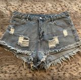 SheIn High Wasted Jean Shorts Photo 0