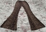 Satina Animal Cheetah Print Flare Leg High Waist Pants, size S  Photo 0