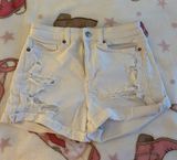 Outfitters White Jean Shorts Photo 0
