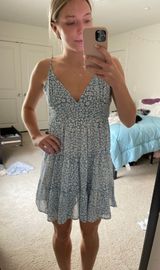SheIn Blue Floral Dress Photo 0
