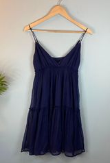Ella Moss Navy Blue Polka Dot Slip Dress Photo 0