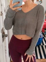 Crop Sweater Gray Photo 0