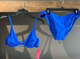 XHILARATION Cobalt Blue Underwire 2 Pc Bikini Swim Suit Size XL NWT Photo 0