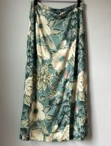 Van Heusen floral herringbone printed column maxi skirt Photo 0