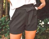 Black Paper Bag Boutique Shorts Size L Photo 0