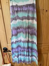 Charlotte Russe Maxi Skirt with Purple and Green Stripes Photo 0