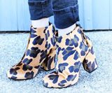 ASOS Leopard Velour Booties Photo 0