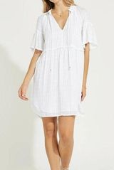 Gentle Fawn Mavis Anthropologie White Boho Tie Flowy Mini Dress Small Photo 0