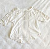 White Lace Long Sleeve Blouse Photo 0