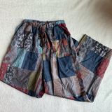 Drawstring Patchwork Pants Multiple Photo 0