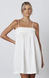 White Linen Summer Dress Photo 0