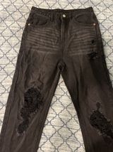 SheIn Black Ripped Mom Jeans Photo 0