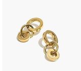 Madewell NWT New  To The Market Link Dangle Brass Earrings Photo 0