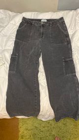 RSQ Black Denim Cargo Pants Photo 0