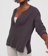 Aerie Offline Wow! Waffle Henley T-shirt in Gray Photo 0