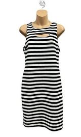 Freeway Apparel Freeway Black And White Striped Sleeveless Dress Photo 0