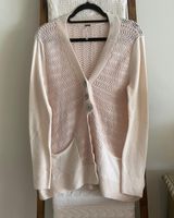 NWOT Boho Light Pink & Shimmer Wool Blend Long Sleeve Cardigan Sweater Photo 0
