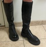 Knee High Boots Black Size 8 Photo 0