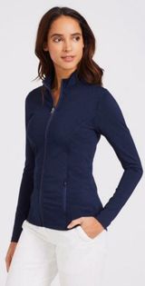 J. McLaughlin Black Zip Up Althletic Jacket Photo 0