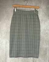 New Mix Black White Plaid Pencil Skirt Size Medium Professional Office Business Photo 0