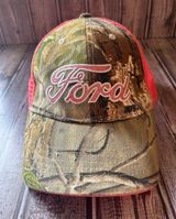 Ford Motors Trucker Hat Cap Camouflage & Pink Mesh Snapback Pink glitter logo Photo 0