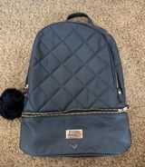 Black Faux Leather Backpack Photo 0