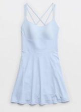 Aerie exercise dress real me hold up strappy offline skort shorts periwinkle Photo 0