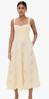 Light yellow midi dress  Photo 0