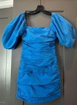 Do+ Be Blue Mini Dress Puff Sleeve Photo 0