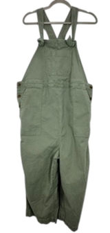 GAP Women's Size Large Olive Green Utility Overalls Jumpsuit Bib Wide Leg Pants Photo 0