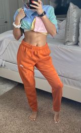 Nike Swoosh Orange Sweatpants Photo 0