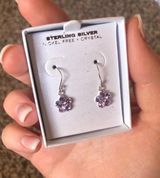 Target Purple Floral Earrings Photo 0