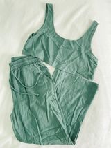 Green Linen Set Size L Photo 0