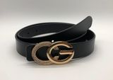 Black 100% Leather CG Belt Photo 0