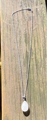 Boutique Clear Quartz Teardrop Necklace  Photo 0